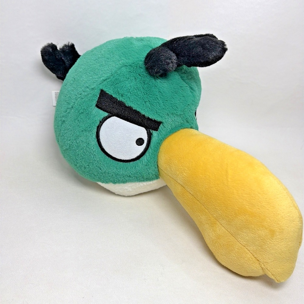 Angry Birds Green Hal Toucan Plush 14" Stuffed Toy No Sound 2010 Commonwealth